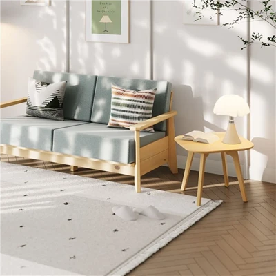 Sofa z podwójnym siedziskiem z litego drewna